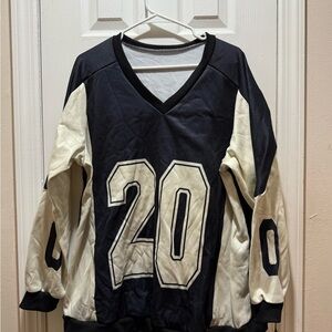 Black and White Number 20 Jersey Sweatshirt